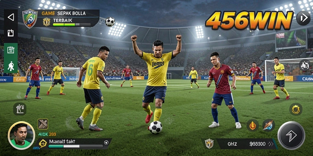 Tampilan gameplay seru dari 456WIN dengan pertandingan sepak bola penuh aksi.