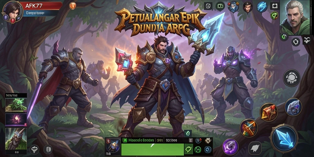 Gameplay epik AFK77 dengan grafis menakjubkan.