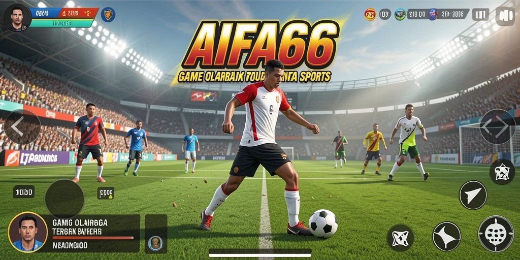 Tangkapan layar dari game AIFA66 menampilkan momen seru dalam pertandingan olahraga.