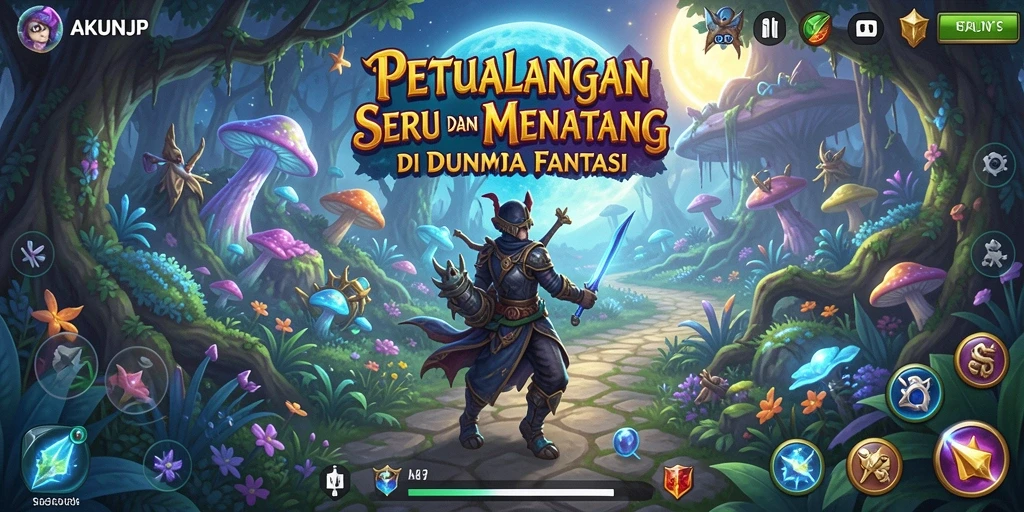 Tampilan gameplay seru dan penuh petualangan di AKUNJP.