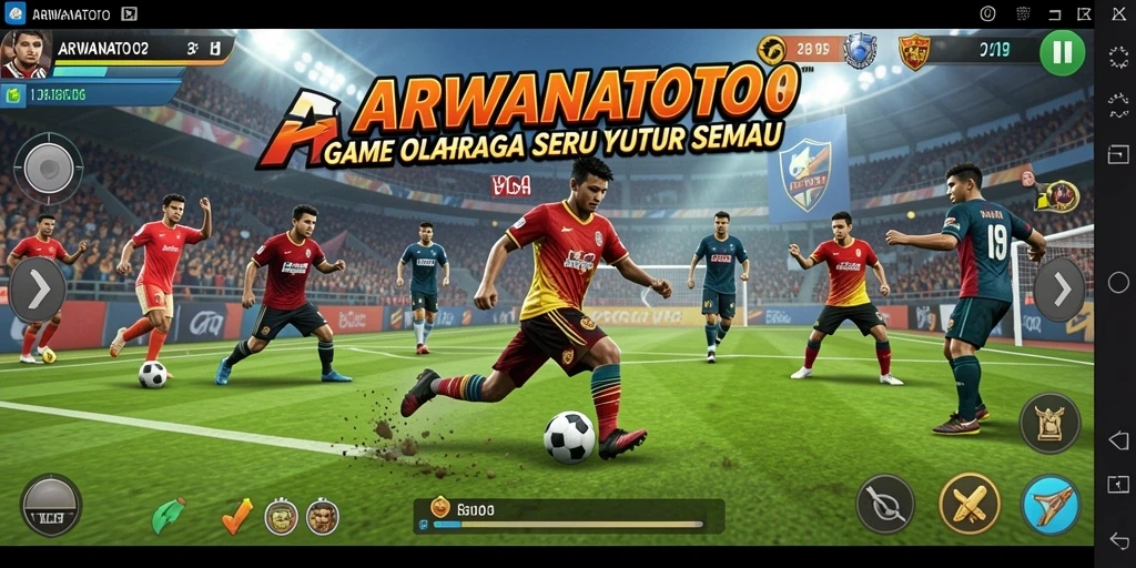 Tangkapan layar ARWANATOTO menampilkan gameplay seru dari berbagai olahraga.