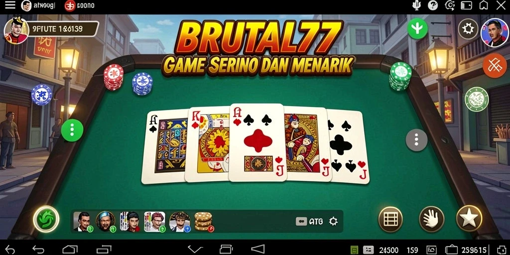 Tampilan gameplay seru di BRUTAL77 dengan teman-teman.