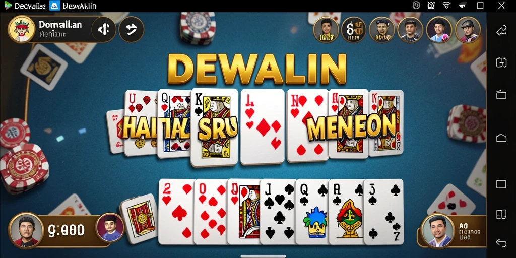 Screenshot gameplay DEWALIN menunjukkan momen seru saat bermain domino.