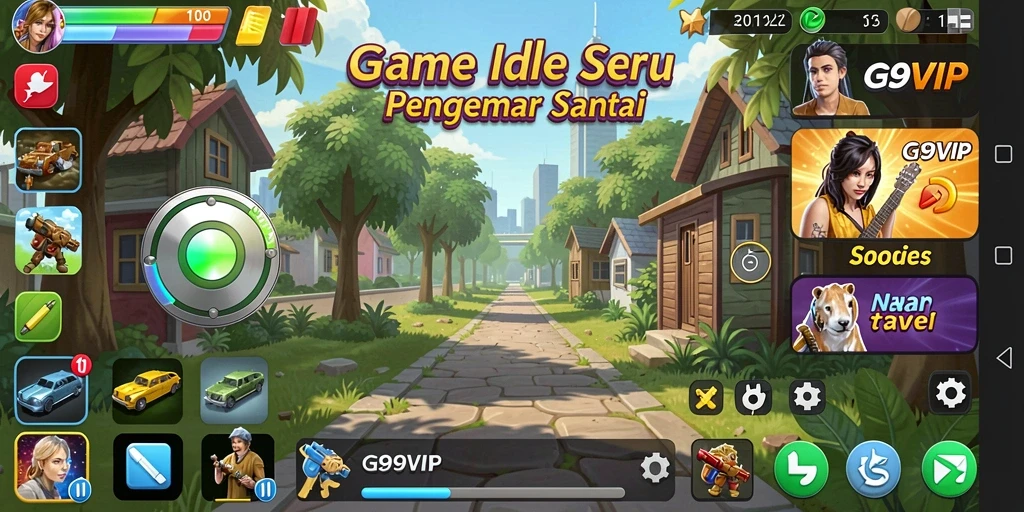 Tampilan gameplay G9VIP yang menawan dalam suasana Idle.