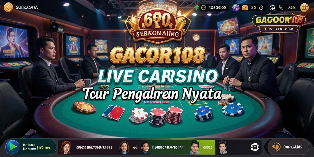 Tampilan gameplay GACOR108 dengan dealer langsung yang interaktif.