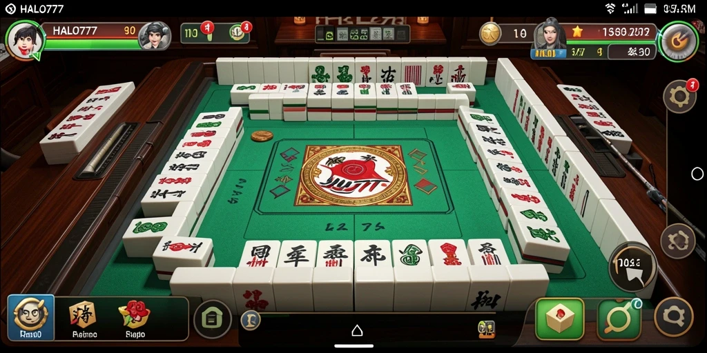 Tampilan gameplay menarik dari HALO777 saat bermain Mahjong.