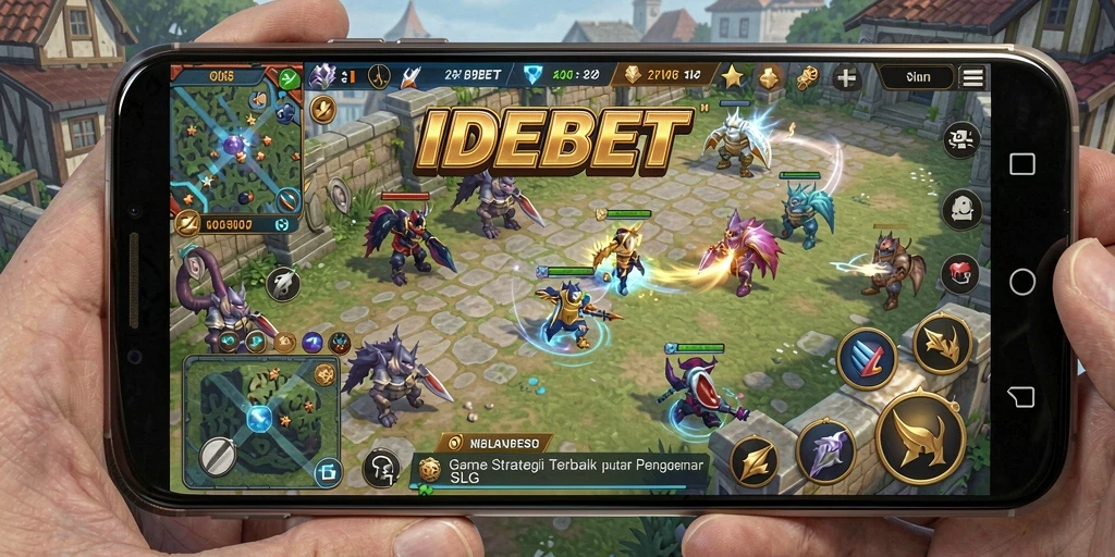 Tangkapan layar utama IDEBET menampilkan pertempuran strategi yang intens.