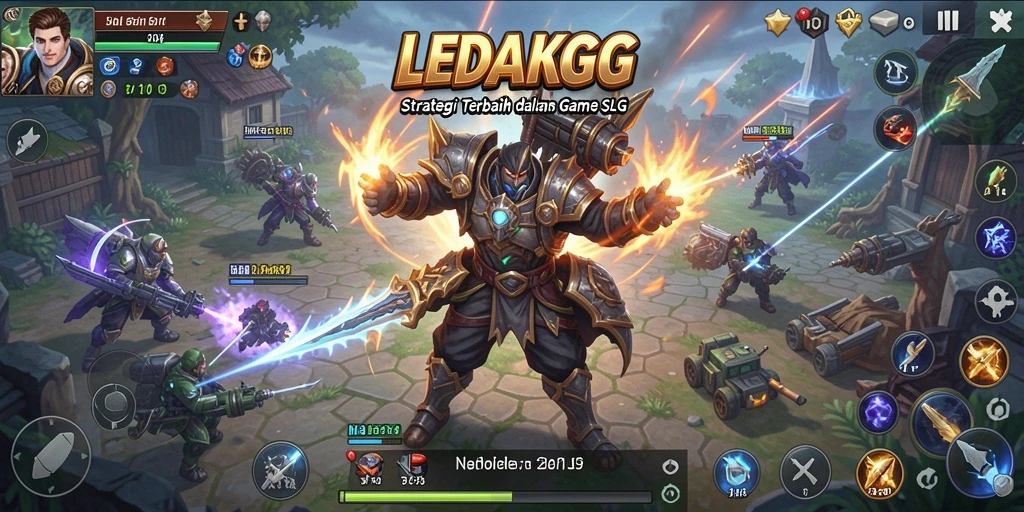 Tampilan menarik dari gameplay SLG di LEDAKGG.