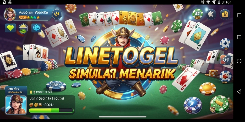 Screenshot gameplay LINETOGEL yang menunjukkan suasana permainan simulasi.