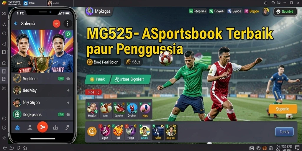 Screenshot gameplay MG525 menampilkan fungsi taruhan olahraga yang interaktif.