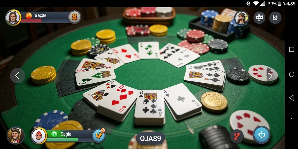 Tampilan gameplay OJA89 yang menampilkan keseruan bermain Gaple.