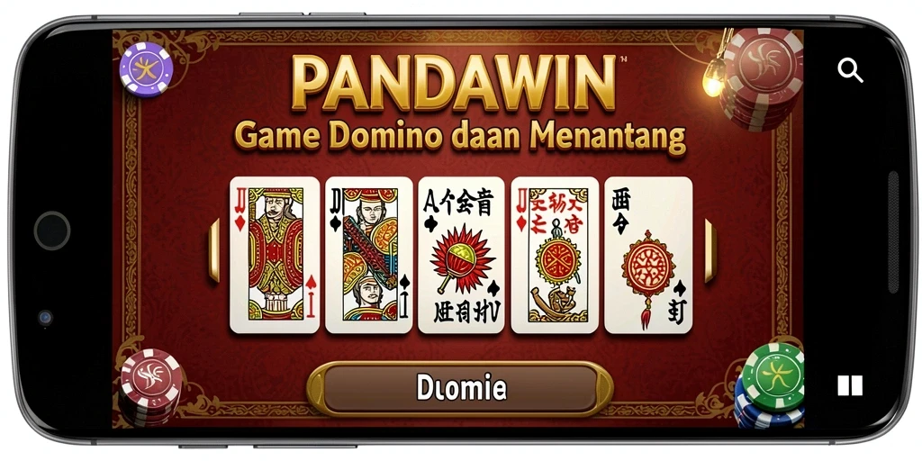 Tampilan gameplay PANDAWIN yang menarik dan seru saat bermain Domino.