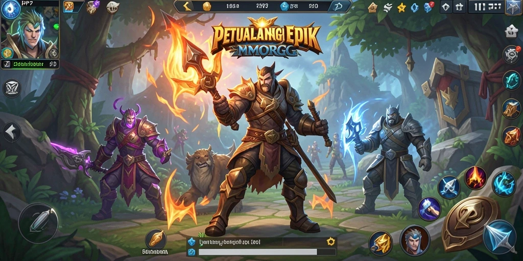 Screenshot PP7 menampilkan aksi seru dalam pertempuran MMORPG.