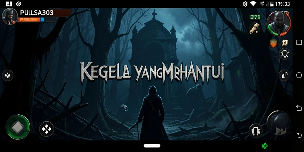 Screenshot gameplay PULSA303 dengan suasana Horror yang mencekam.