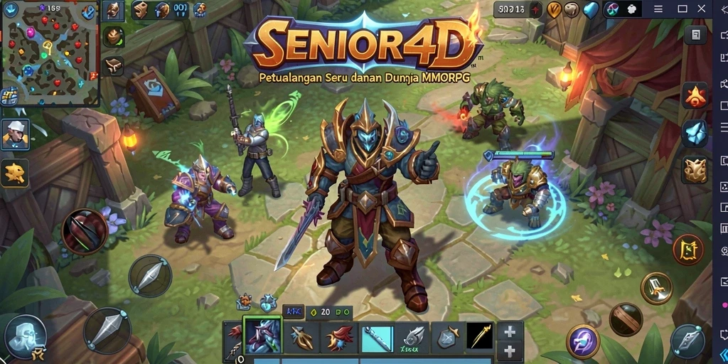 Tampilan seru dari gameplay SENIOR4D yang memikat di dunia MMORPG.