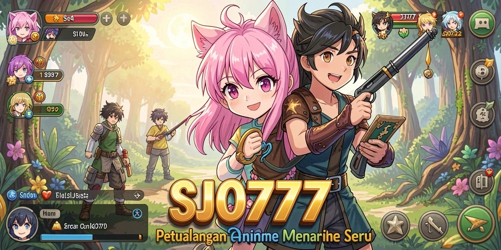 Tampilan gameplay SJO777 menampilkan aksi seru dalam dunia Anime.