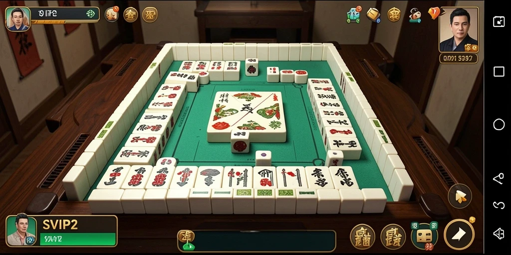 Screenshot gameplay SVIP2 menampilkan papan Mahjong yang menantang dan berwarna.