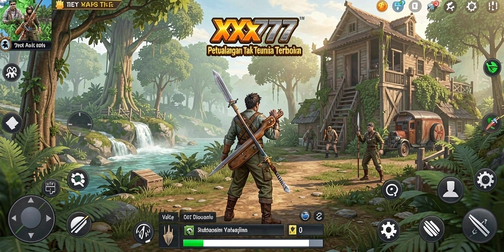 Screenshot gameplay XXX777 menunjukkan petualangan seru di dunia terbuka.