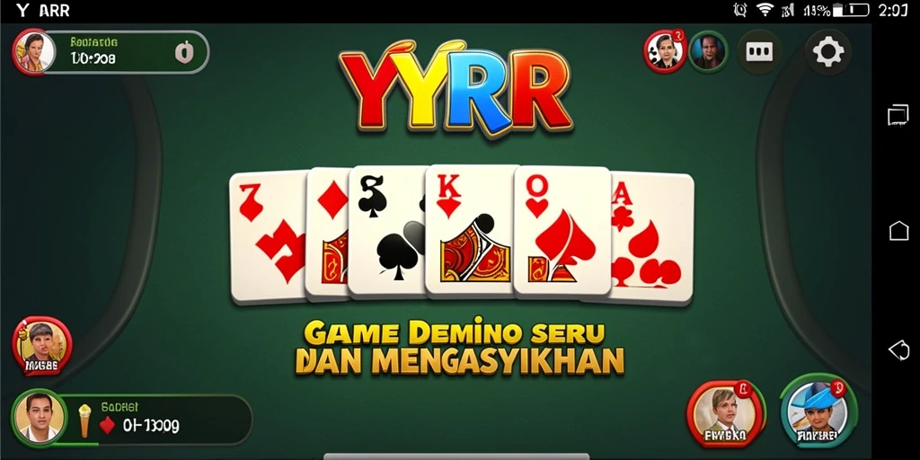 Tampilan gameplay YYRR yang seru dalam permainan Domino.